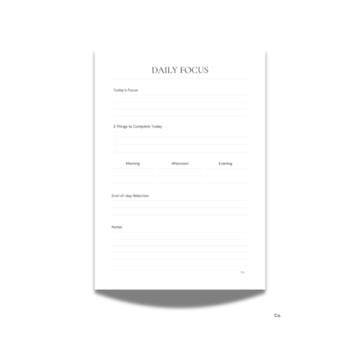 The Index Co. Daily Focus Planner