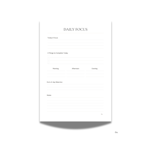 The Index Co. Daily Focus Planner
