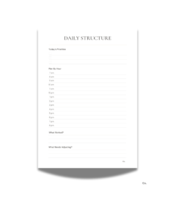 Daily Structure Planner