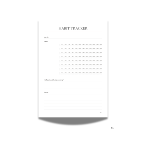 The Index Co. Habit Tracker
